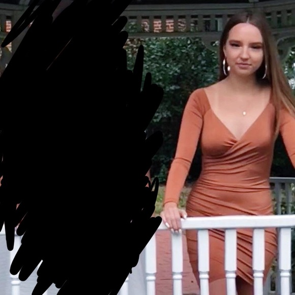 camel colored Keara dress fashion nova - Picture 3 of 3